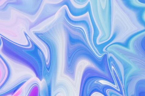 Abstract liquid marble texture with flowing waves of blue, purple, and white Stock Illustration