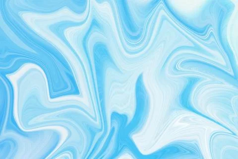 Abstract liquid marble texture with flowing blue and white waves for creative Stock Illustration