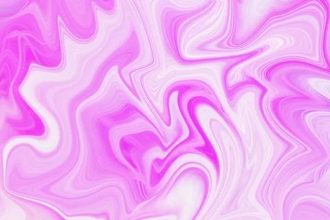 Abstract liquid marble texture with flowing waves of magenta and white color Stock Illustration
