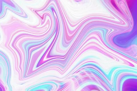 Abstract liquid marble texture with vibrant swirling waves of pink, purple Stock Illustration