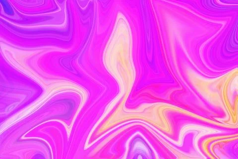 Abstract liquid marble texture with vibrant swirls of neon pink purple Stock Illustration