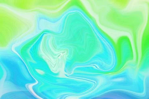 Abstract liquid marble texture with vibrant swirls of neon green Stock Illustration