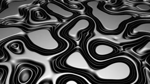 Abstract liquid metalic pattern, 4k seamless loop, beautiful gradient pattern Stock Footage 154158145