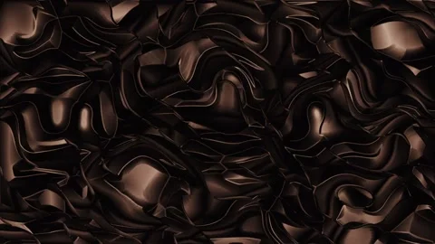 Abstract liquid metallic chocolate brown fluid motion background high-quality Vídeo Stock 337581642