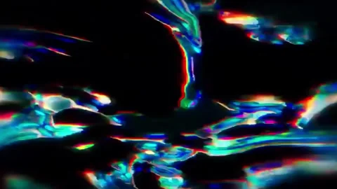 Abstract Liquid Metallic Fluid Refraction Multi Color Shimmer Stock Footage 339288780