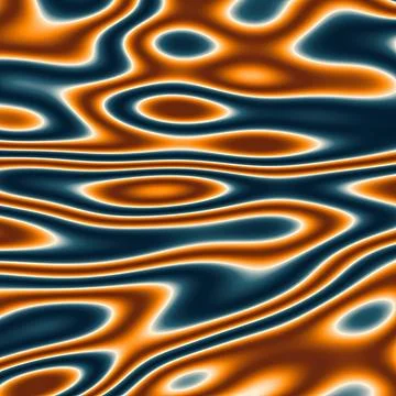 Abstract Liquid Motion Background with Orange and Blue Wavy Patterns Stockillustratie