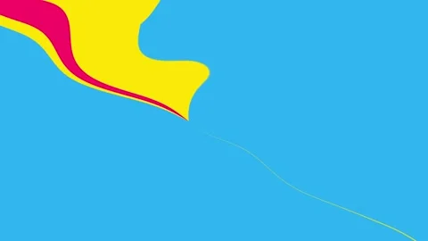 Abstract liquid motion background, with vibrant yellow, blue, and pink, flu.. Stock Footage 339620715