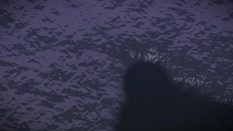 Abstract liquid motion with suspended objects inside a glass vessel Stock Footage 325539176