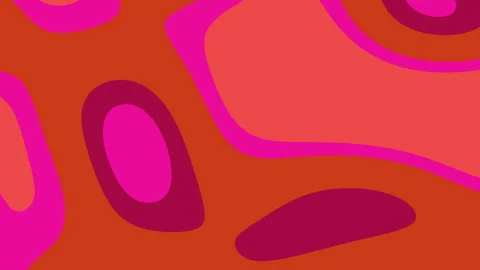 Abstract Liquid Organic Shapes Background Vibrant Retro Animation Stock-Footage 325637468