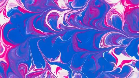 Abstract liquid paint marble texture with vibrant blue and pink swirls for .. Fotos de archivo