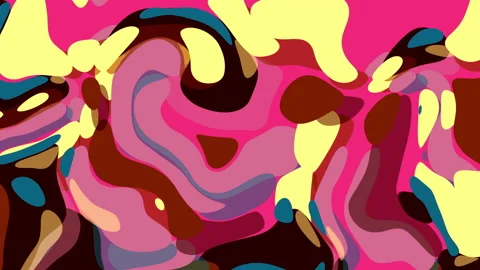 Abstract liquid paint multicolored beautiful gradient seamless loop Stock Footage 135126606