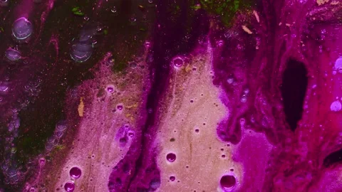 Abstract liquid paint swirls in vibrant motion. Psychedelic fluid art with dynam Stock-Footage 340456652