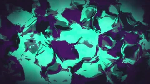 Abstract Liquid Pattern in Vibrant Teal and Deep Purple Swirl Design Stock Footage 341926853