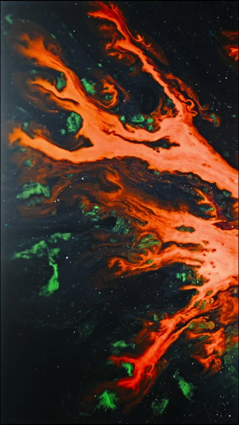 Abstract Liquid Patterns in Vibrant Macro Vertical Artistry Video stock 329538476