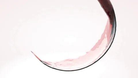Abstract liquid pouring into frame. Isolated on a white background. Video stock 84125878