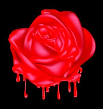 Abstract liquid red rose Stock Illustration