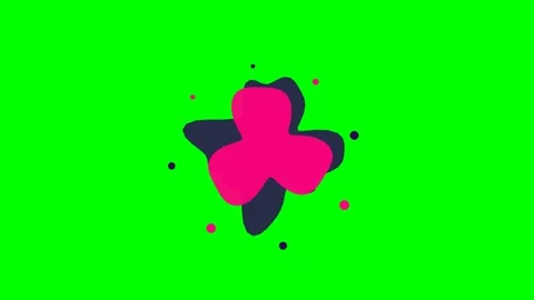 Abstract liquid shape animation featuring a vibrant pink and dark blue blob Stock Footage 341824264