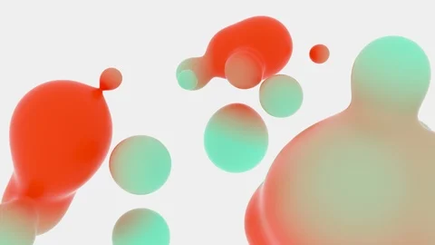 Abstract liquid shape colored lush lava and aqua menthe on white backgrounds Stock Footage 121219125