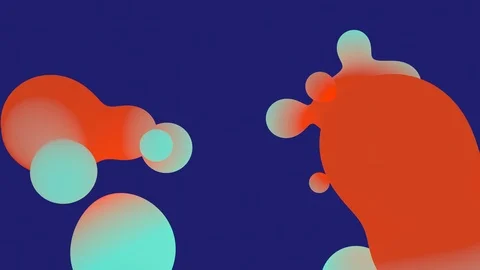 Abstract liquid shape colored lush lava and aqua menthe on whit backgrounds Stock Footage 123053984