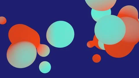 Abstract liquid shape colored lush lava and aqua menthe on whit backgrounds Ilustración de archivo