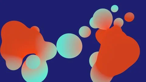 Abstract liquid shape colored lush lava and aqua menthe on whit backgrounds 스톡 일러스트