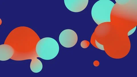 Abstract liquid shape colored lush lava and aqua menthe on whit backgrounds Ilustração Stock