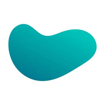 Abstract liquid shape, floating drop of paint with gradient. Liquid element. Stock-Illustration