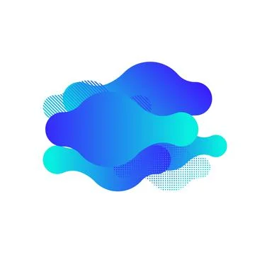 Abstract liquid shape Fluid design Illustrazione stock