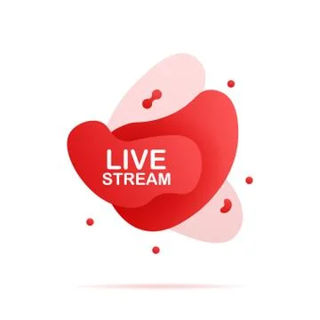 Abstract liquid shape with gradient. live stream. Vector stock illustration. Stock Illustration