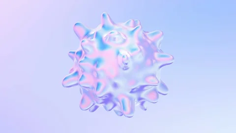 Abstract liquid shape molecule virus 3D video Stock-Footage 126012075
