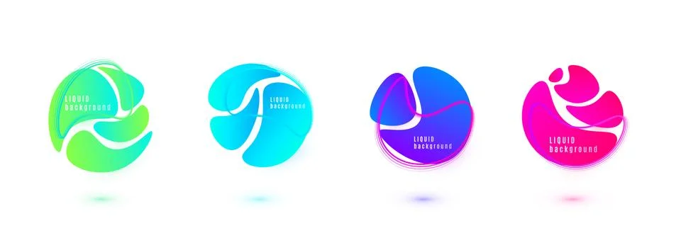 Abstract liquid shape vector design. Fluid gradient background. Isolated graphic Stock Illustration