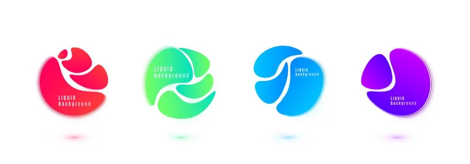 Abstract liquid shape vector design. Fluid gradient background. Isolated graphic Stock Illustration