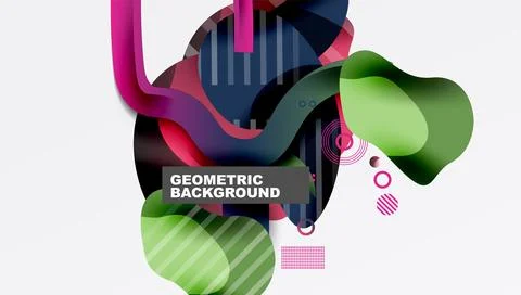 Abstract liquid shapes and lines background 스톡 일러스트