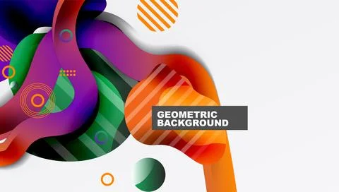 Abstract liquid shapes and lines background イラスト素材