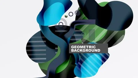 Abstract liquid shapes and lines background イラスト素材