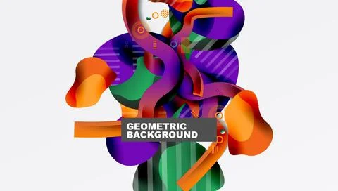 Abstract liquid shapes and lines background Illustrazione stock