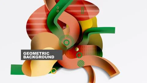 Abstract liquid shapes and lines background 库存插图