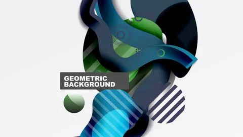 Abstract liquid shapes and lines background 库存插图