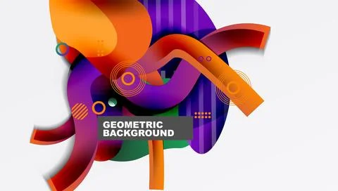 Abstract liquid shapes and lines background 스톡 일러스트