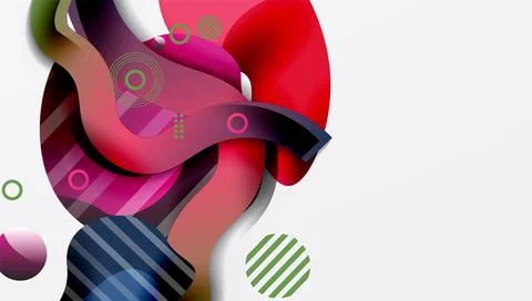 Abstract liquid shapes and lines background 스톡 일러스트