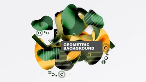 Abstract liquid shapes and lines background Stock Illustration
