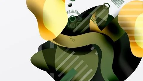 Abstract liquid shapes and lines background 스톡 일러스트