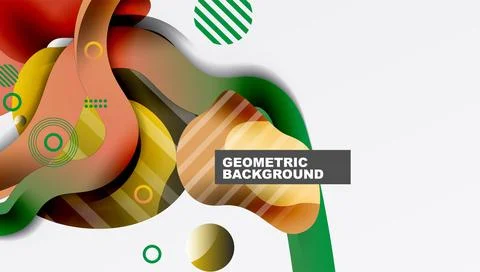 Abstract liquid shapes and lines background 스톡 일러스트