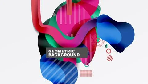 Abstract liquid shapes and lines background 스톡 일러스트