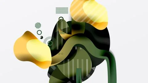 Abstract liquid shapes and lines background Illustrazione stock