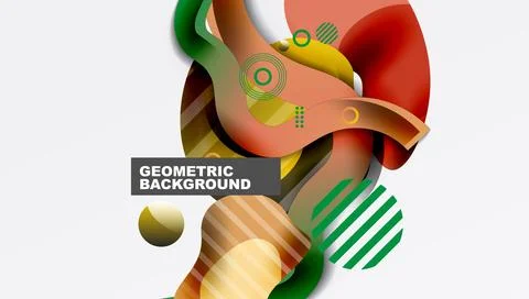 Abstract liquid shapes and lines background Illustrazione stock