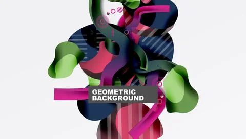 Abstract liquid shapes and lines background Illustrazione stock