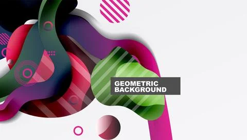 Abstract liquid shapes and lines background Illustrazione stock