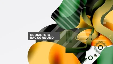 Abstract liquid shapes and lines background Illustrazione stock