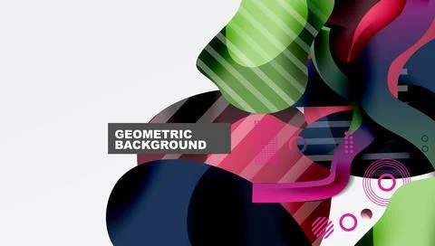 Abstract liquid shapes and lines background Illustrazione stock